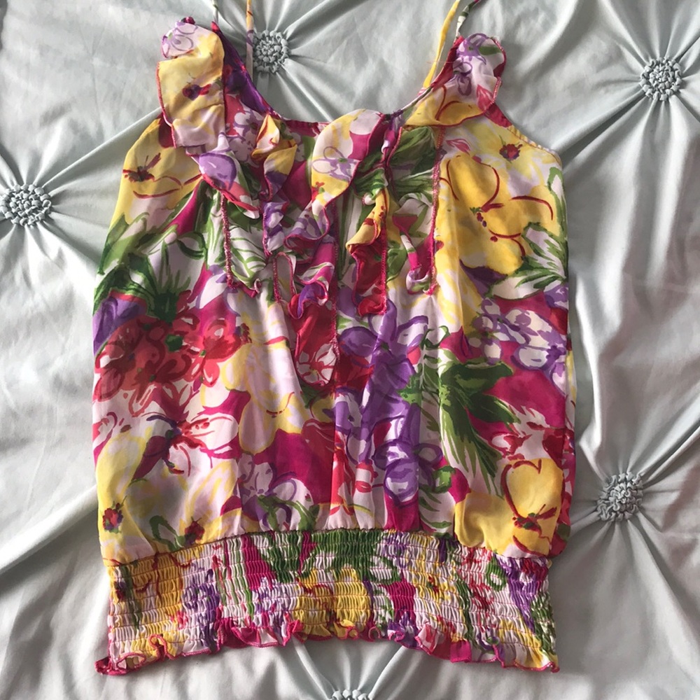 Floral Tank top size medium